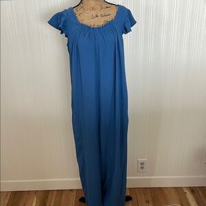 Zesica Blue Women's Wide Leg Jumpsuit